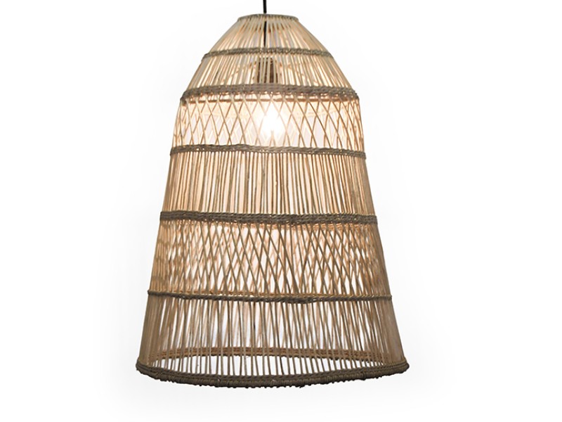 Natural Simple Rattan Bell Light